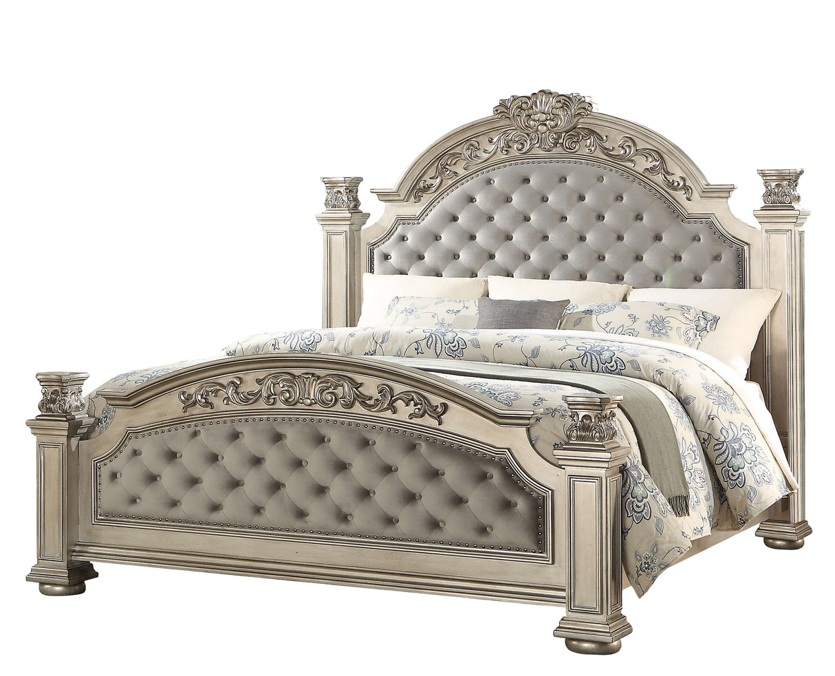 Platinum Silver Bedroom Set by Cosmos Furniture at Eve Furniture