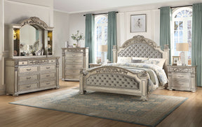 Platinum Silver Bedroom Set by Cosmos Furniture at Eve Furniture