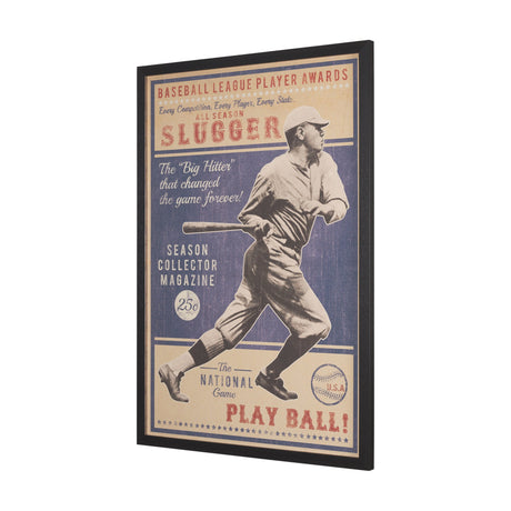 Play Ball by The Vintage Collection a Hand Embellished Framed Art Print by Mercana at Eve Furniture