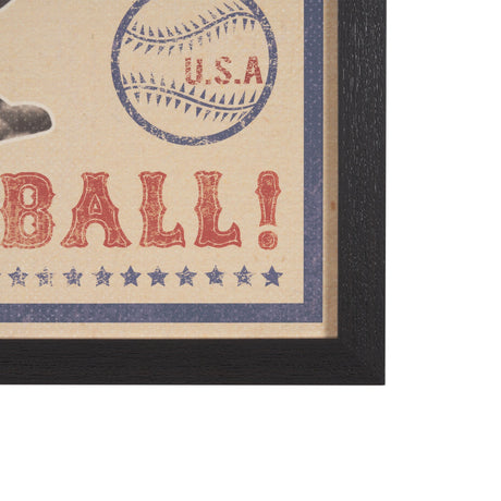 Play Ball by The Vintage Collection a Hand Embellished Framed Art Print by Mercana at Eve Furniture