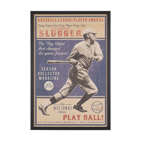 Play Ball by The Vintage Collection a Hand Embellished Framed Art Print by Mercana at Eve Furniture
