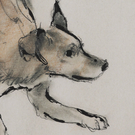 Playful Pup I by Mercana Studio Hand Embelished Framed Artwork Matted under Glass by Mercana at Eve Furniture