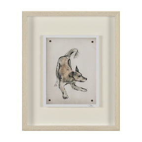 Playful Pup I by Mercana Studio Hand Embelished Framed Artwork Matted under Glass by Mercana at Eve Furniture