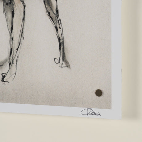 Playful Pup II by Mercana Studio Hand Embelished Framed Artwork Matted under Glass by Mercana at Eve Furniture