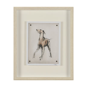 Playful Pup II by Mercana Studio Hand Embelished Framed Artwork Matted under Glass by Mercana at Eve Furniture