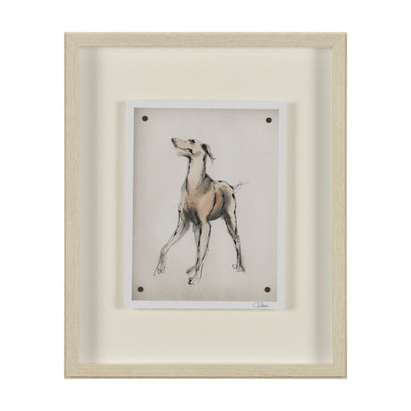 Playful Pup II by Mercana Studio Hand Embelished Framed Artwork Matted under Glass by Mercana at Eve Furniture