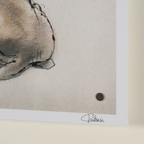 Playful Pup III by Mercana Studio Hand Embelished Framed Artwork Matted under Glass by Mercana at Eve Furniture