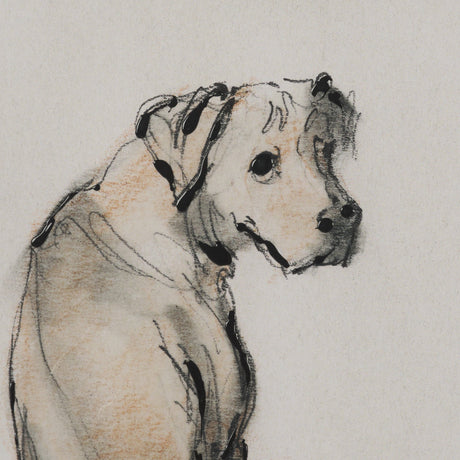 Playful Pup III by Mercana Studio Hand Embelished Framed Artwork Matted under Glass by Mercana at Eve Furniture