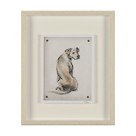 Playful Pup III by Mercana Studio Hand Embelished Framed Artwork Matted under Glass by Mercana at Eve Furniture