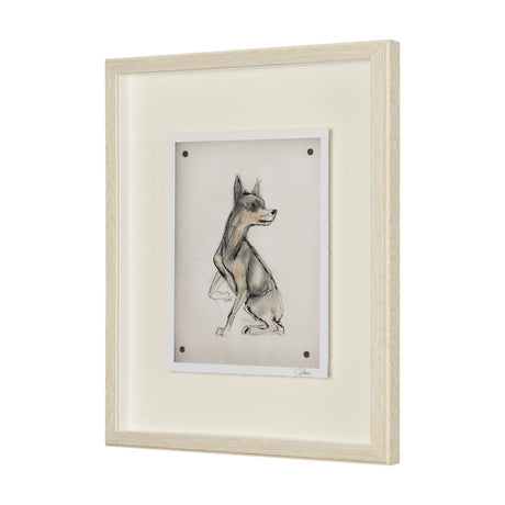 Playful Pup IV by Mercana Studio Hand Embelished Framed Artwork Matted under Glass by Mercana at Eve Furniture