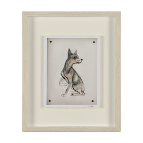 Playful Pup IV by Mercana Studio Hand Embelished Framed Artwork Matted under Glass by Mercana at Eve Furniture