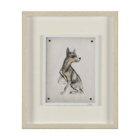 Playful Pup IV by Mercana Studio Hand Embelished Framed Artwork Matted under Glass by Mercana at Eve Furniture