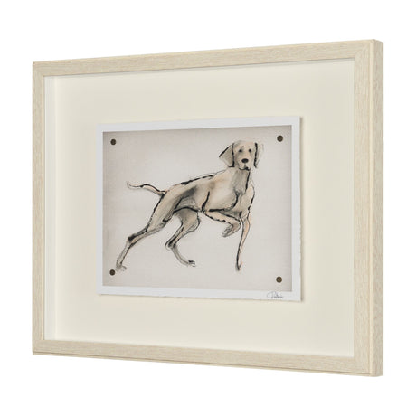 Playful Pup V by Mercana Studio Hand Embelished Framed Artwork Matted under Glass by Mercana at Eve Furniture