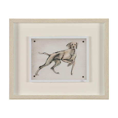 Playful Pup V by Mercana Studio Hand Embelished Framed Artwork Matted under Glass by Mercana at Eve Furniture