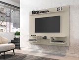 Plaza 64.25 Floating Entertainment Center in Off White by Manhattan Comfort at Eve Furniture