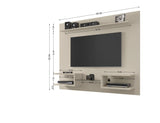 Plaza 64.25 Floating Entertainment Center in Off White by Manhattan Comfort at Eve Furniture