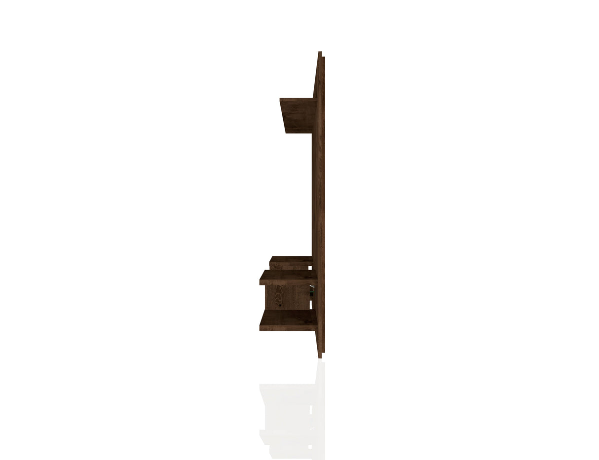 Plaza 64.25 Floating Entertainment Center in Rustic Brown by Manhattan Comfort at Eve Furniture
