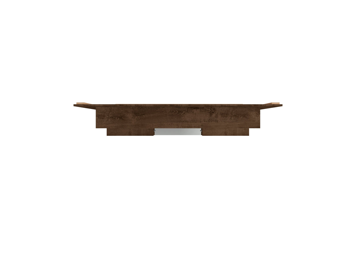 Plaza 64.25 Floating Entertainment Center in Rustic Brown by Manhattan Comfort at Eve Furniture
