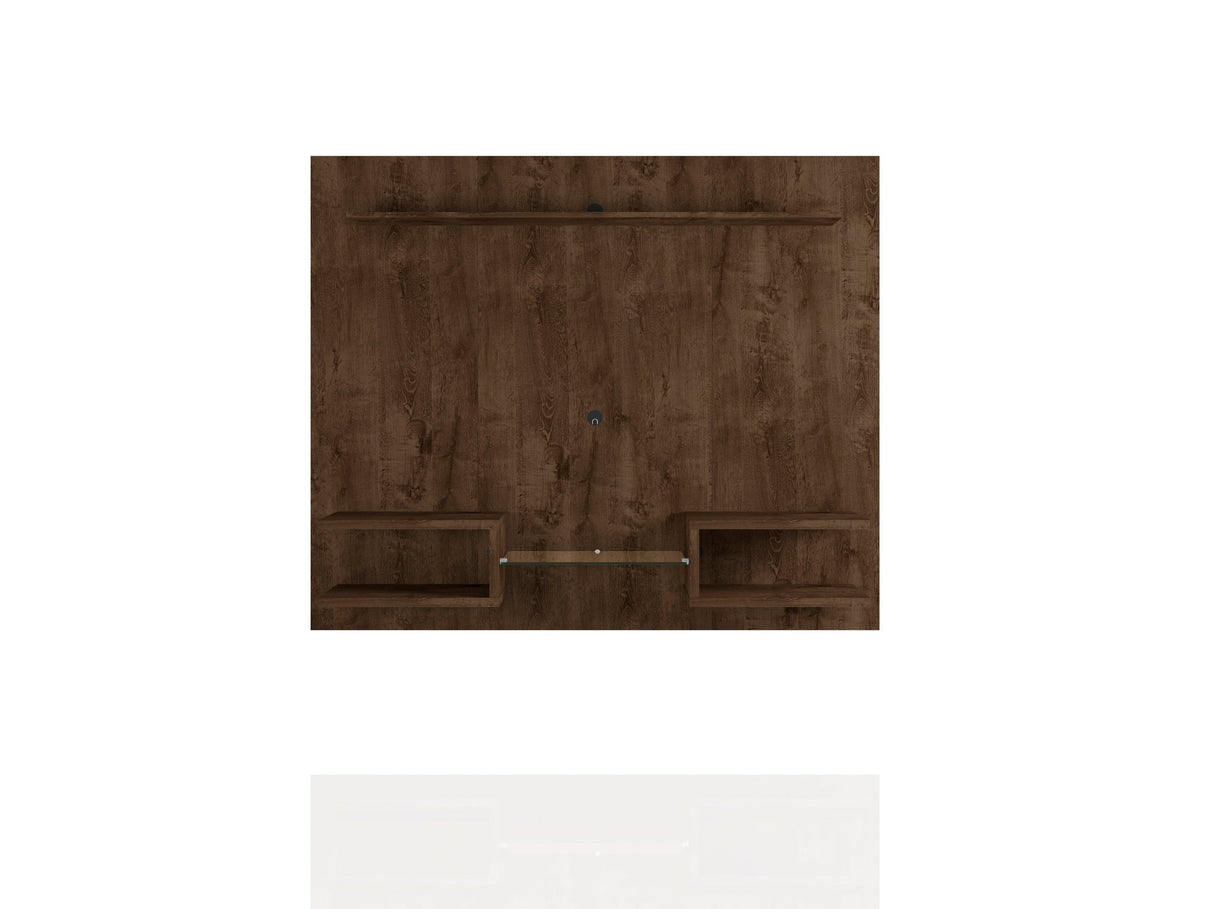 Plaza 64.25 Floating Entertainment Center in Rustic Brown by Manhattan Comfort at Eve Furniture