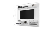 Plaza 64.25 Floating Entertainment Center in White by Manhattan Comfort at Eve Furniture