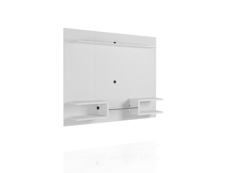 Plaza 64.25 Floating Entertainment Center in White by Manhattan Comfort at Eve Furniture