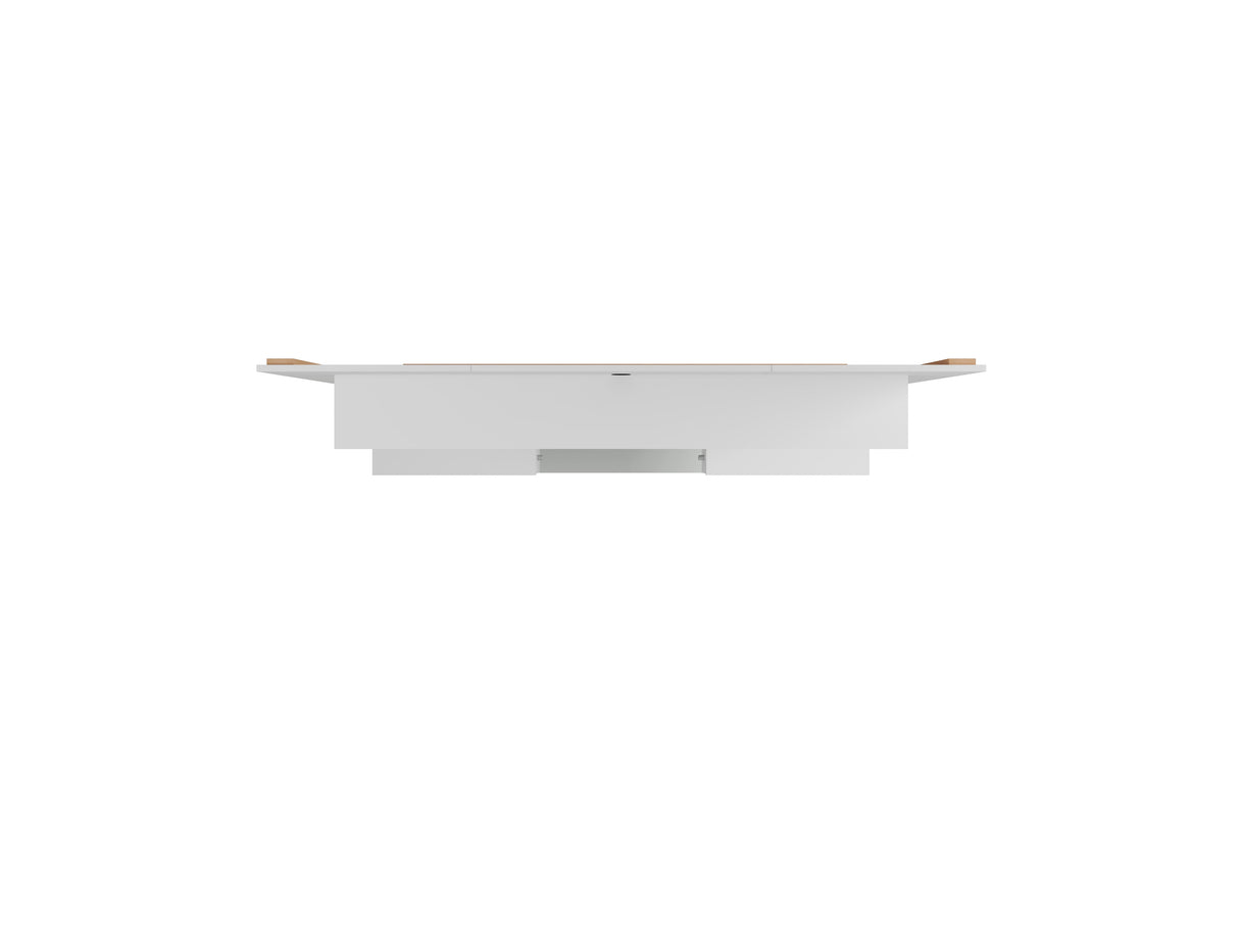 Plaza 64.25 Floating Entertainment Center in White by Manhattan Comfort at Eve Furniture