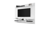 Plaza 64.25 Floating Entertainment Center in White by Manhattan Comfort at Eve Furniture