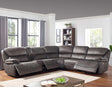 Plaza Smoked Gray 6-Piece Power Reclining Sectional by Steve Silver at Eve Furniture