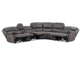 Plaza Smoked Gray 6-Piece Power Reclining Sectional by Steve Silver at Eve Furniture