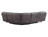 Plaza Smoked Gray 6-Piece Power Reclining Sectional by Steve Silver at Eve Furniture