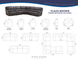 Plaza Smoked Gray 6-Piece Power Reclining Sectional by Steve Silver at Eve Furniture