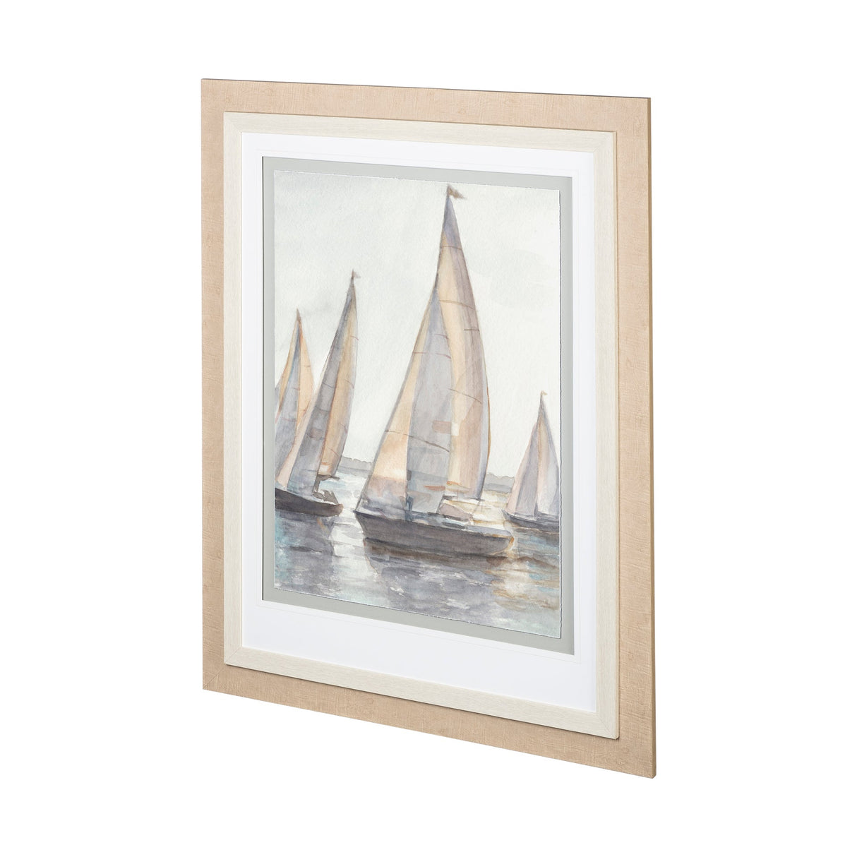 Plein Air Sailboats I by Ethan Harper a Framed Art Print Matted under Glass by Mercana at Eve Furniture