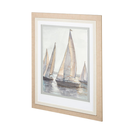 Plein Air Sailboats I by Ethan Harper a Framed Art Print Matted under Glass by Mercana at Eve Furniture