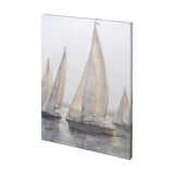 Plein Air Sailboats I by Ethan Harper a Hand Embellished Textured Canvas by Mercana at Eve Furniture