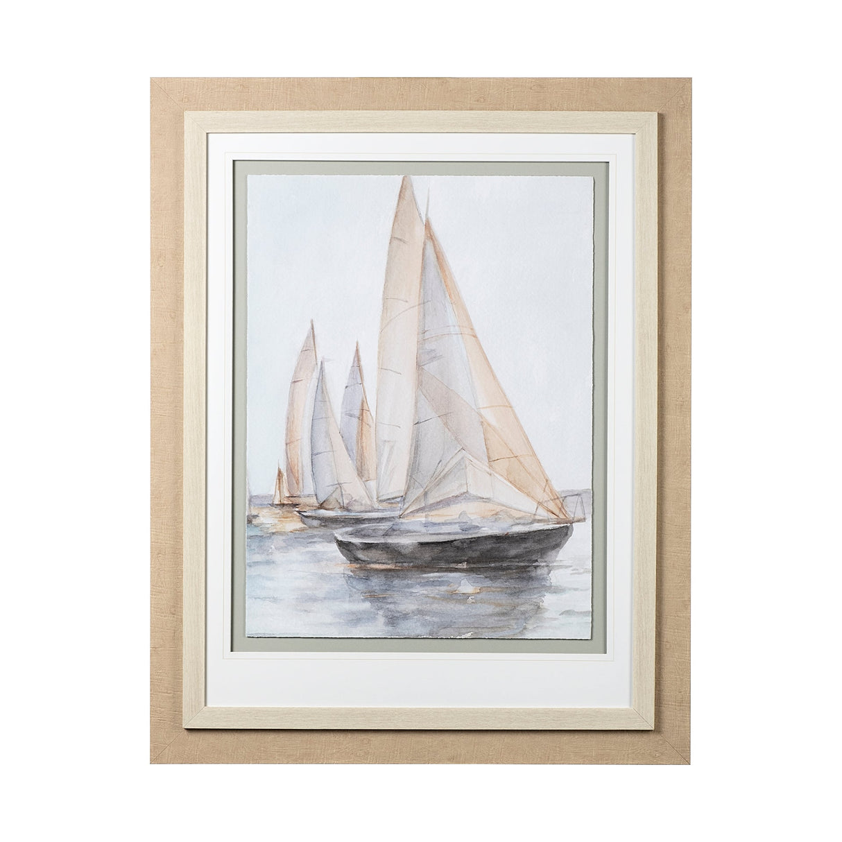 Plein Air Sailboats II by Ethan Harper a Framed Art Print Matted under Glass by Mercana at Eve Furniture