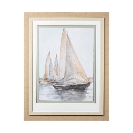 Plein Air Sailboats II by Ethan Harper a Framed Art Print Matted under Glass by Mercana at Eve Furniture