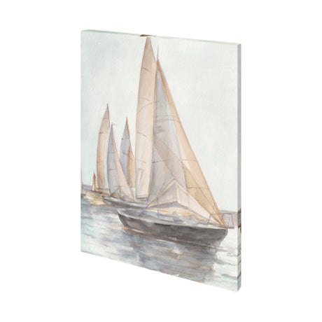 Plein Air Sailboats II by Ethan Harper a Hand Embellished Textured Canvas by Mercana at Eve Furniture