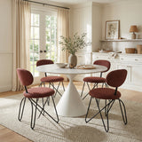 Plinn Light Beige & White Dining Table by Zuomod at Eve Furniture