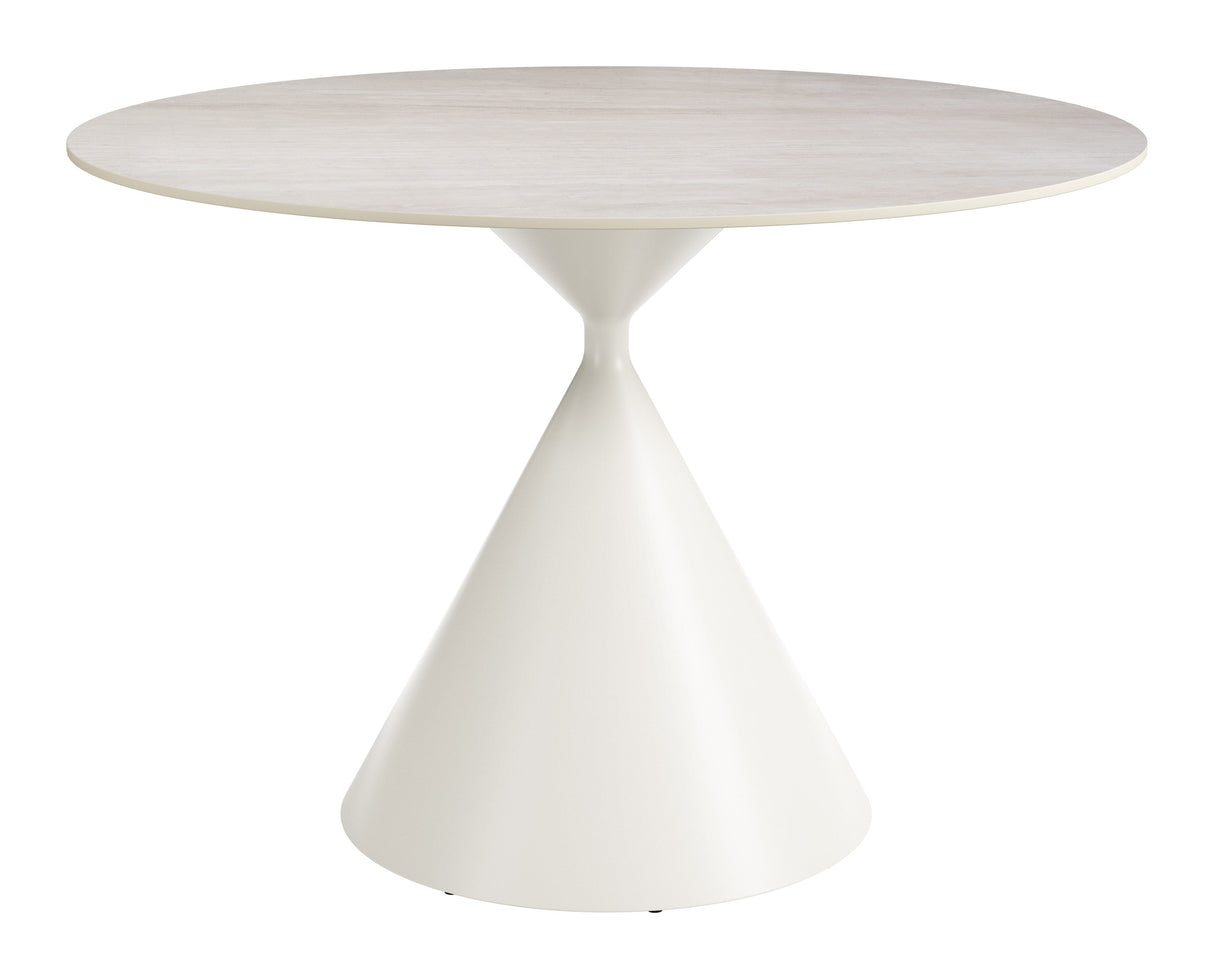 Plinn Light Beige & White Dining Table by Zuomod at Eve Furniture