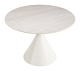 Plinn Light Beige & White Dining Table by Zuomod at Eve Furniture
