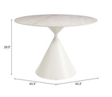 Plinn Light Beige & White Dining Table by Zuomod at Eve Furniture