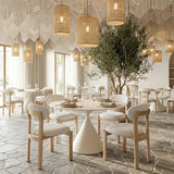 Plinn Light Beige & White Dining Table by Zuomod at Eve Furniture