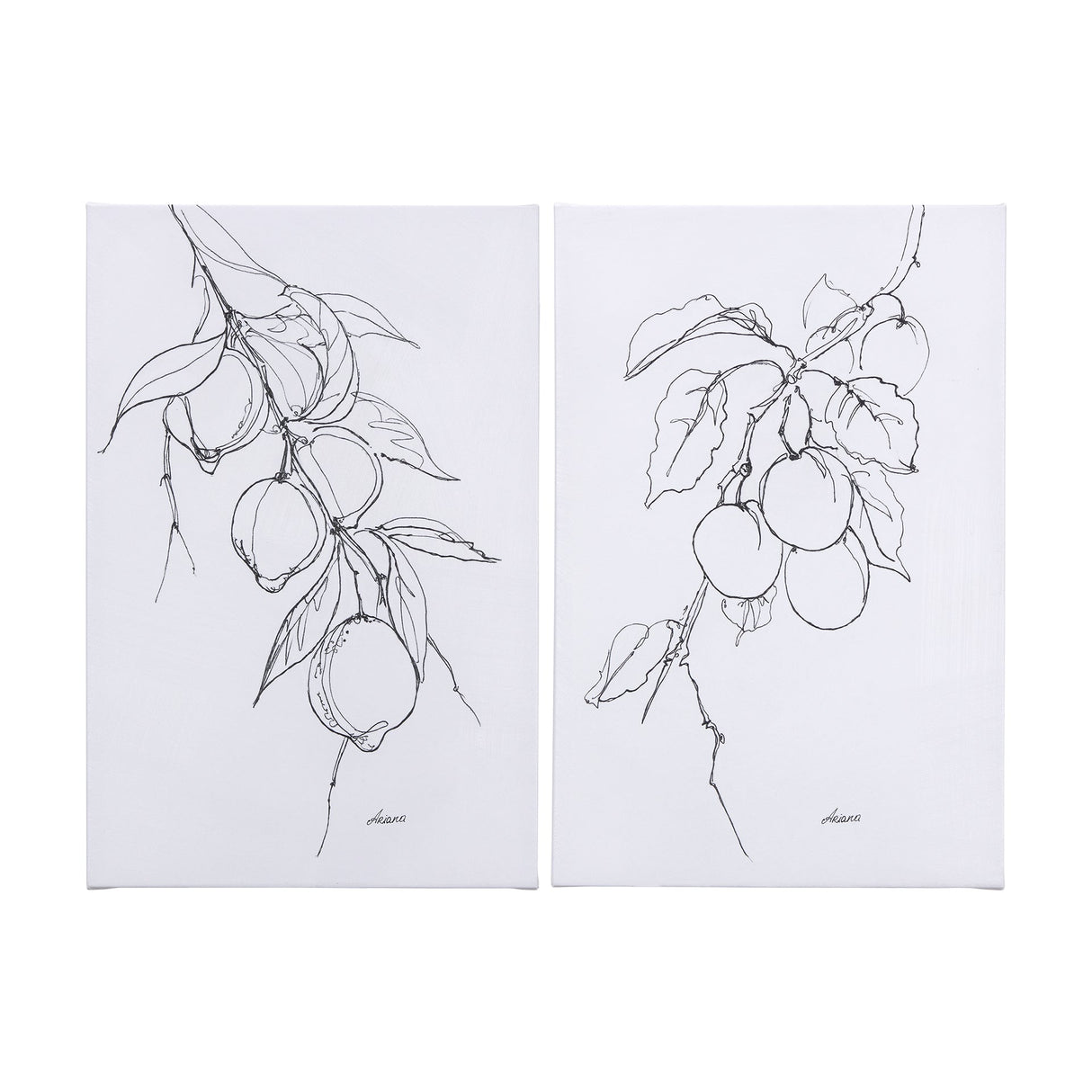 Plum Branch II by Mercana Studio a Hand Embellished Textured Canvas by Mercana at Eve Furniture