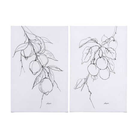 Plum Branch II by Mercana Studio a Hand Embellished Textured Canvas by Mercana at Eve Furniture