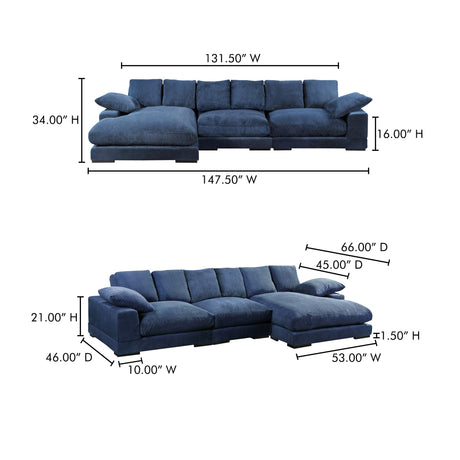 Plunge Navy Large Sectional by MOES at Eve Furniture