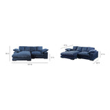 Plunge Navy Sectional by Moe's Home at Eve Furniture