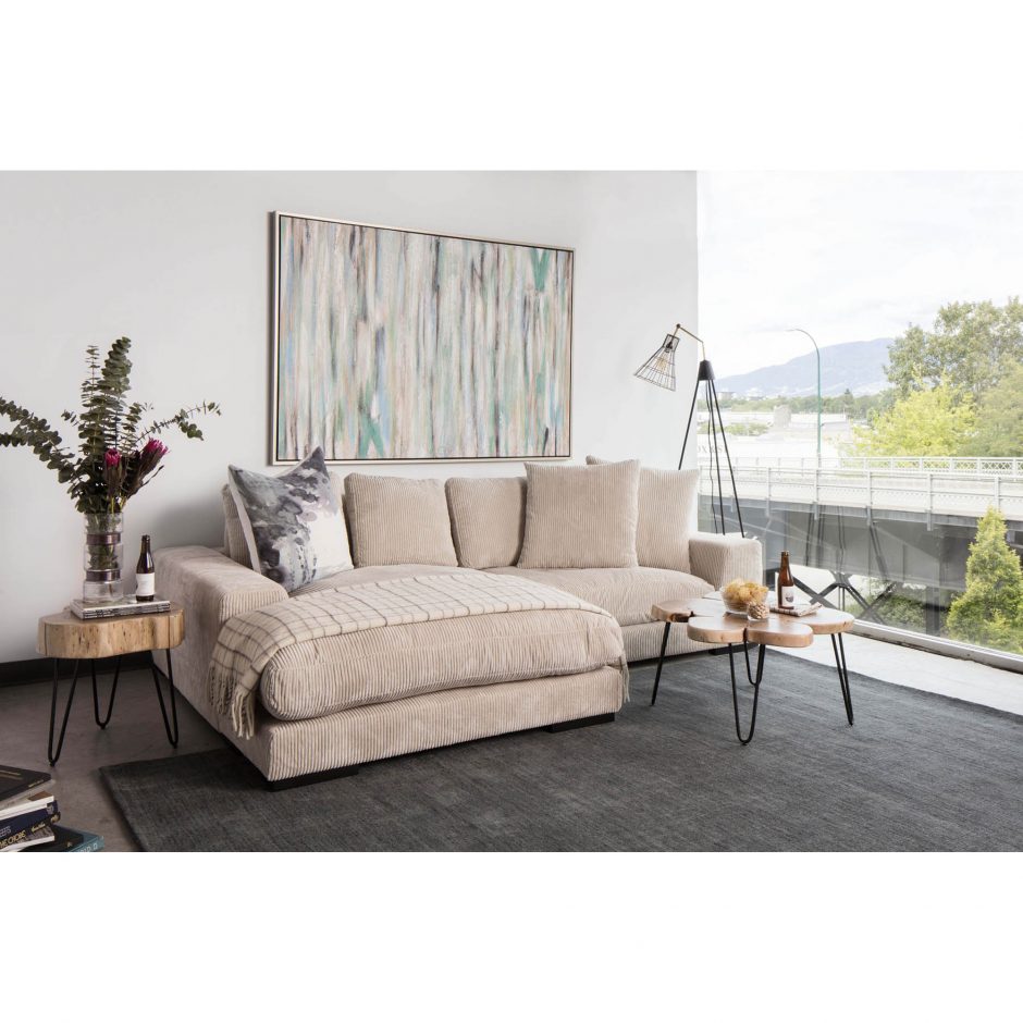 Plunge Sectional Cappuccino by Moe's Home at Eve Furniture