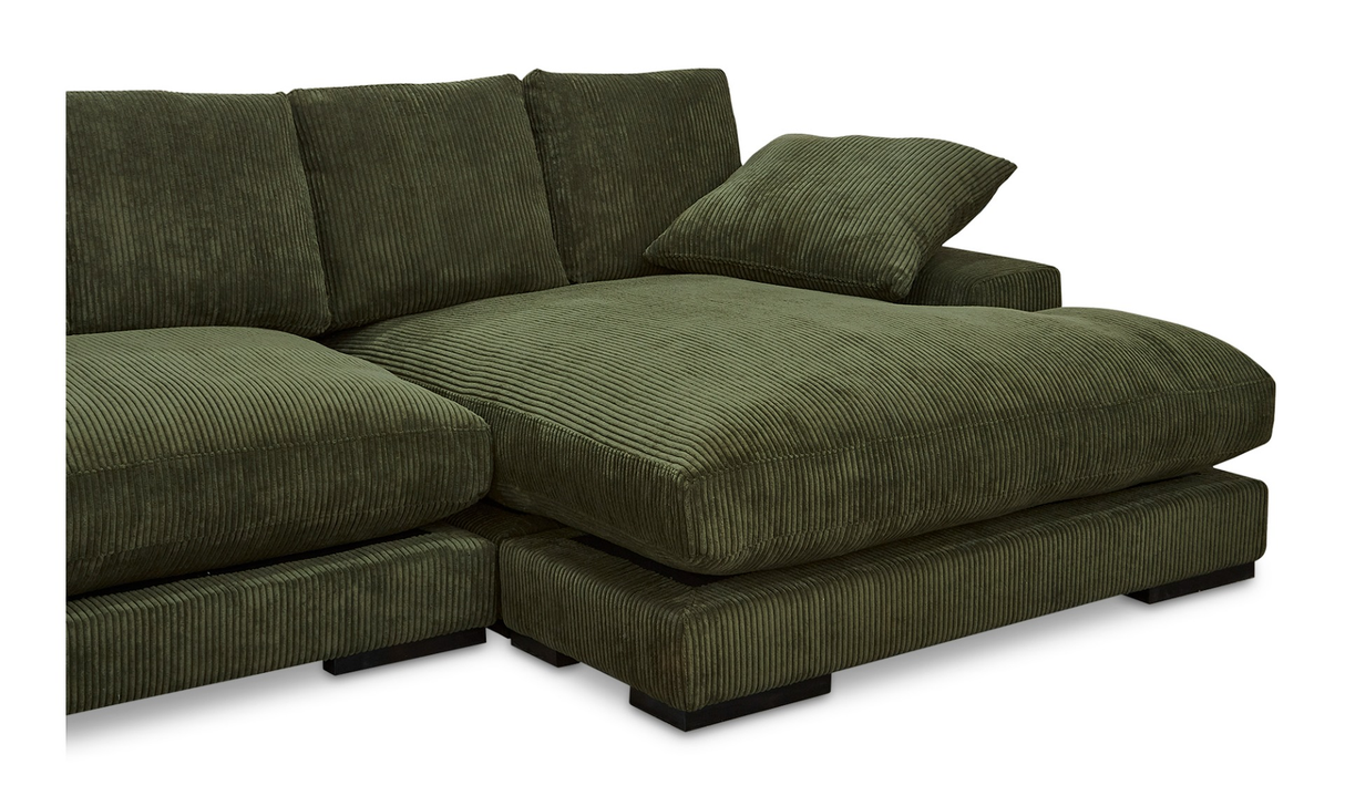 Plunge Sectional Dark Green by Moe's Home at Eve Furniture
