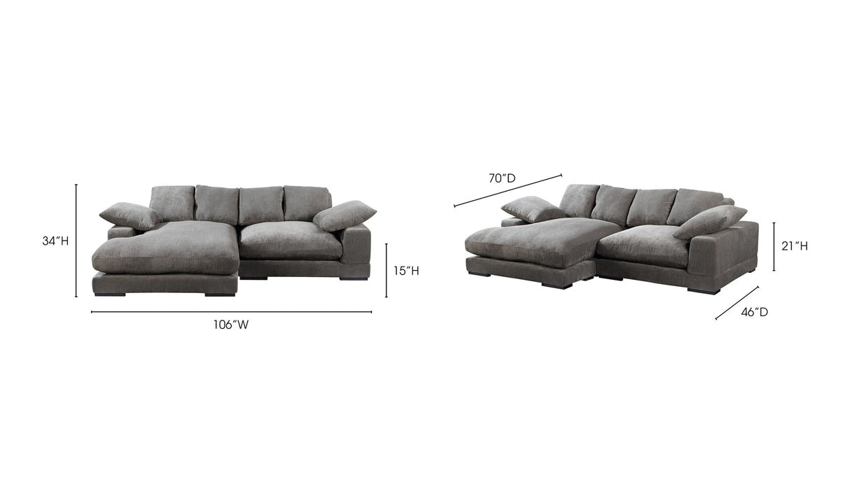Plunge Sectional Dark Grey by Moe's Home at Eve Furniture
