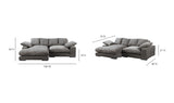 Plunge Sectional Dark Grey by Moe's Home at Eve Furniture